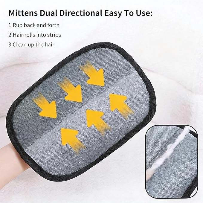 2Pcs pet Hair Remover Glove,The Magic Brush pet Hair Remover Cleaner Washable Reusable Cat & Dog Hair Remover for Couch, Furniture