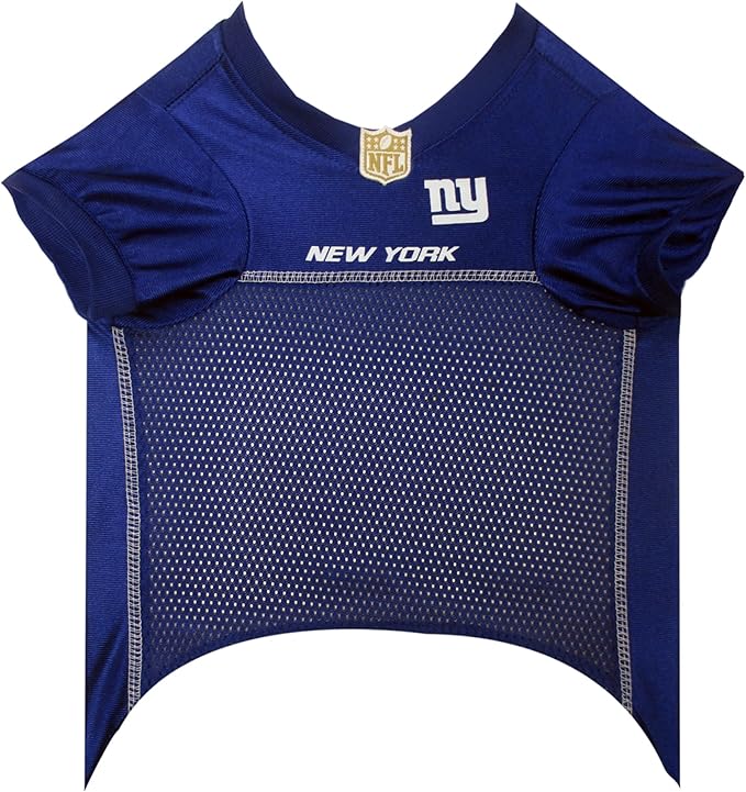 NFL New York Giants Dog Jersey, Size: X-Small. Best Football Jersey Costume for Dogs & Cats. Licensed Jersey Shirt