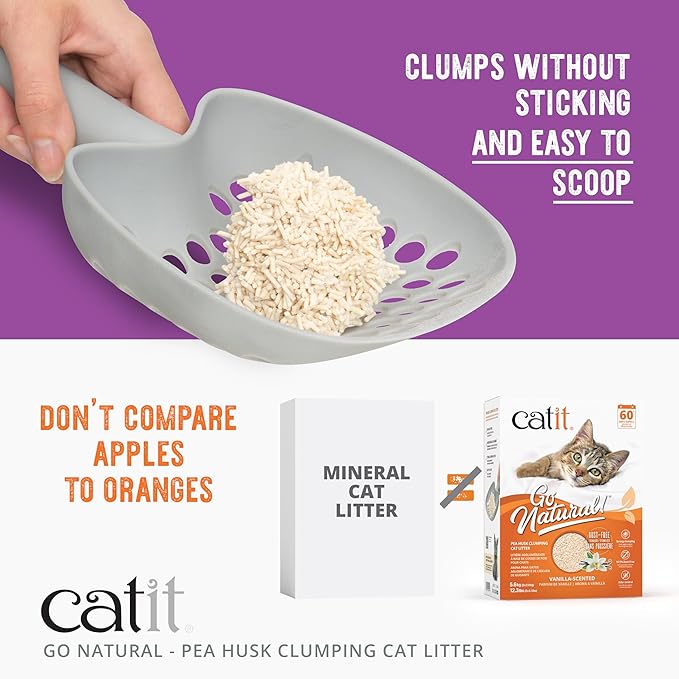 Catit Go Natural Pea Husk Clumping Cat Litter 12.3 lb, Natural
