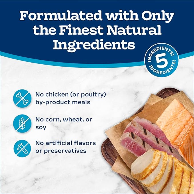 Blue Buffalo Tastefuls Mini Purées Natural Cat Treats, Chicken, Tuna, Salmon Variety Pack, 0.5 oz. Single Servings, 24-Count