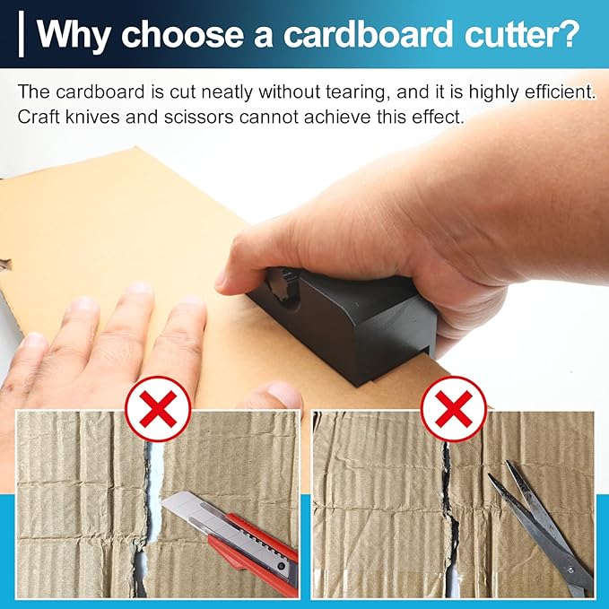 2 Pcs Cardboard Cutter for Cat Scratchers,Hand Cardboard Cutter with 10 Pcs Blade, Recycle Cardboard Boxes into DIY Cat Scratchers, Ergonomic Handle for Precision Cutting – Fun 3D-Printed Cat Design