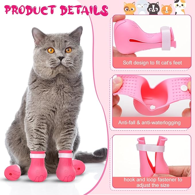 Therwen 8 Pcs Cat Bathing Bag Set Adjustable Pet Shower Net Bag Cat Helmet for Grooming Breathable Muzzle Boots Paw Covers Nail Clipper Nail File Tick Tool Massage Brush Comb Pet Trimming Cleaning
