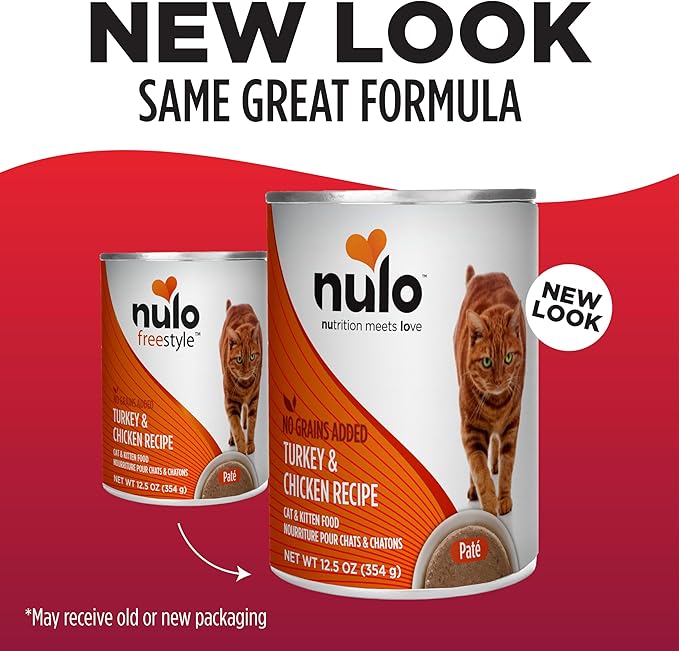 Nulo Turkey & Chicken Recipe Pate Wet Canned Cat Food,12.5 Ounce,(Pack of 24)