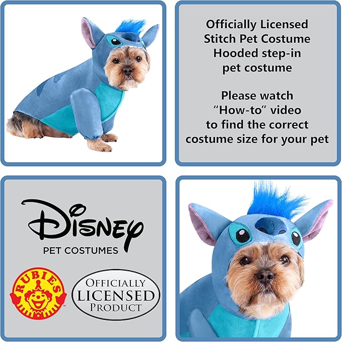 Rubies Disney Lilo & Stitch: Stitch Pet Costume For Dogs or Cats, Medium