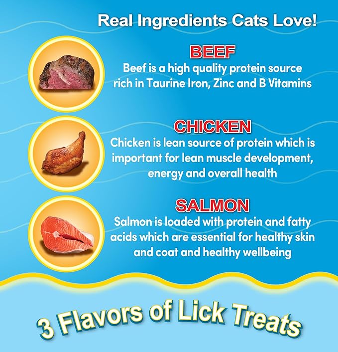 Scoochie Pet Products Cat by Scoochie Lick Treats – Chicken | 0.5oz | 12 Pack