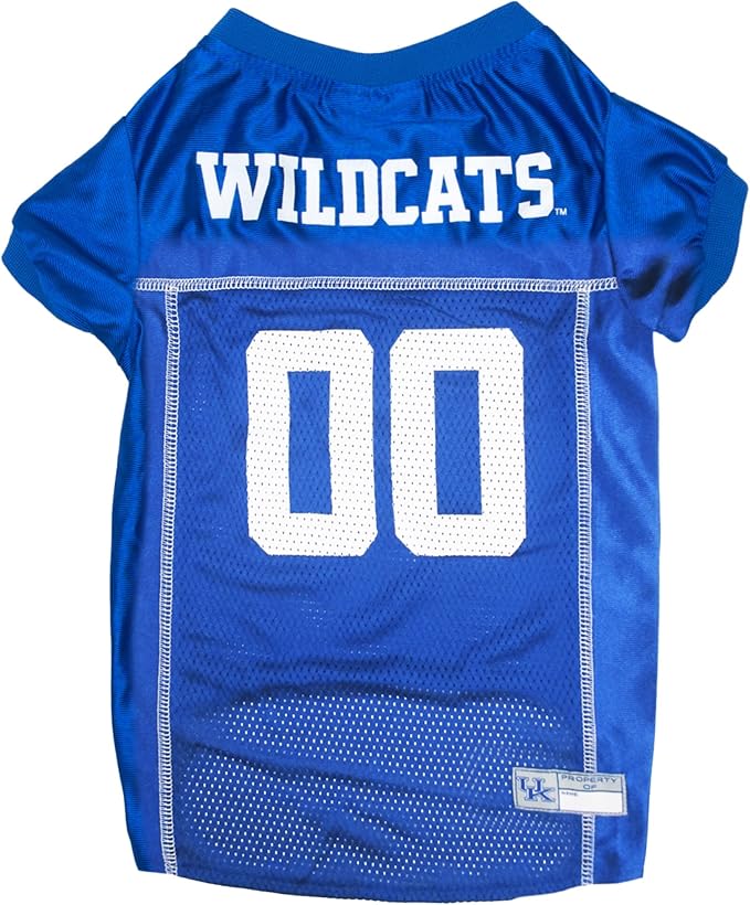 Pets First NCAA College Kentucky Wildcats Mesh Jersey for DOGS & CATS, X-Small.Licensed Dog Jersey with your Favorite Football/Basketball College Team