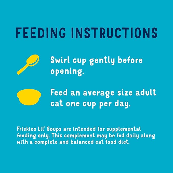 Friskies Purina Natural,Grain Free Lickable Cat Treats Lil’ Soups with Tuna in Chicken Broth - 1.2 oz. Cups,(Pack of 16)