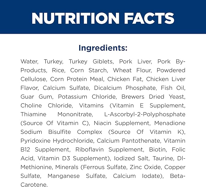 Hill's Science Diet Adult 7+ Wet Cat Food, Turkey Minced, 5.5 oz. Cans, 24-Pack