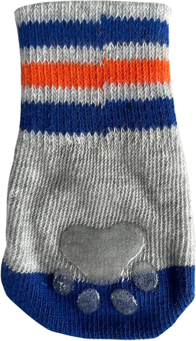 NCAA Florida Gators Anti Slip Dog Socks with Elastic Ribbed Top, Size Medium/Large. Indoor/Outdoor Socks, Best Dog Paw Protector, 2 Pairs of Pet Socks with Your Favorite Collegiate Sports Team