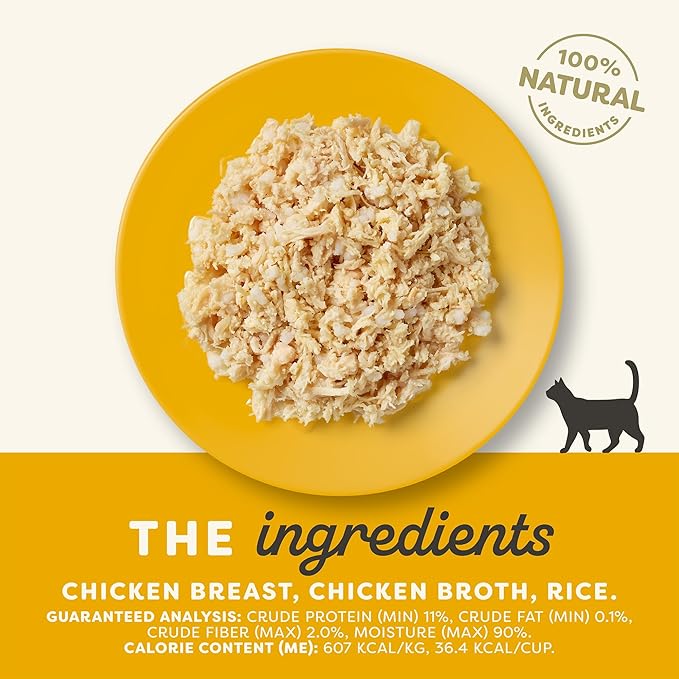 Applaws Natural Wet Cat Food in Broth, Limited and Natural Ingredients, High Protein with No Artificial Additives, Chicken Breast in Broth (10 x 2.12 oz Easy-Open Cups)