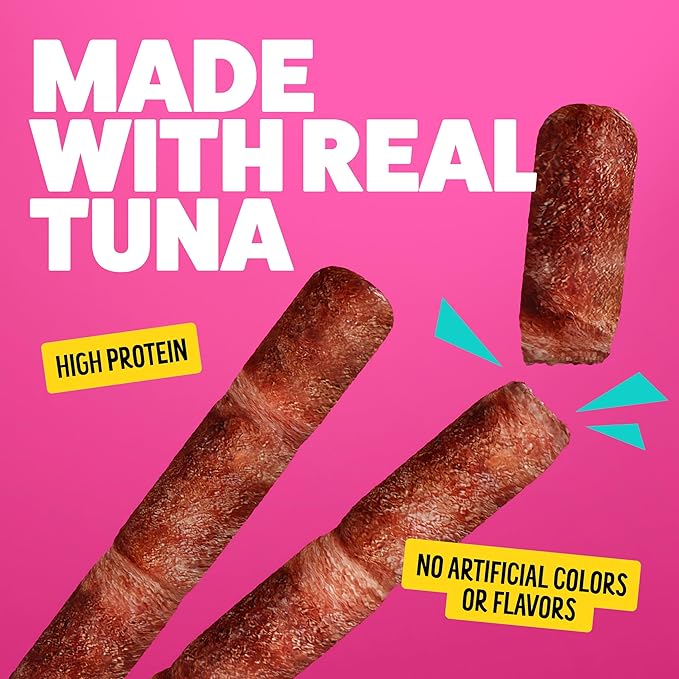 Bonkers Nibble Sticks Tuna Flavour Soft & Meaty Tender Treats for Cats, 5 Sticks (Pack of 20)