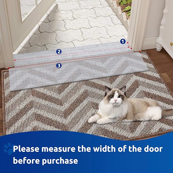 Carpet Protector for Pets Cat Carpet Protector for Doorway, Anti Scratch Under Door Cat Scratch Protector Mat, Easy to Cut Plastic Stopper (Clear, 5.2FT-1pack)