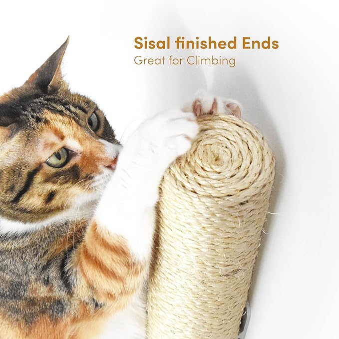 xympo 18" Compact Wall Mounted Cat Scratcher, Sisal Scratching Post