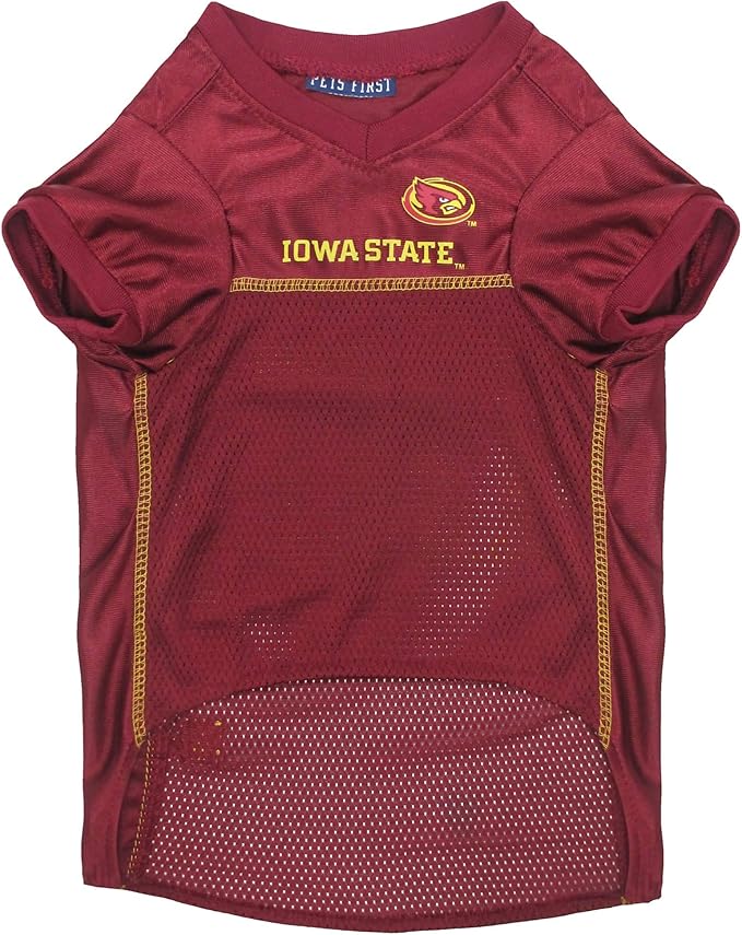 Pets First NCAA College Iowa State Cyclones Mesh Jersey for Dogs & Cats, XX-Large. Licensed Dog Jersey with Your Favorite Football/Basketball College Team