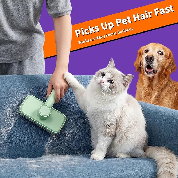 Rundik Pet Hair Remover – Reusable Lint Remover for Dog and Cat Hair Electrostatic Lint Brush Magic Pet Hair Removal Tool for Clothes, Couch, Carpet, Car, Rugs, Bedding, Fabric Furniture