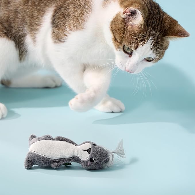 Cat Toys |Plush Arctic Hare Stuffed Animal for Cats | Eco Friendly Interactive Cat Toys for Indoor Cats