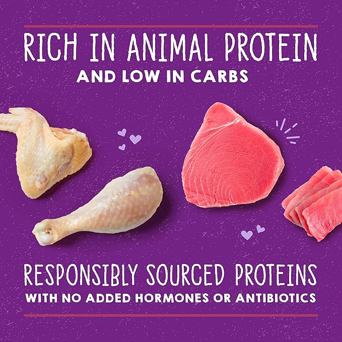 Stella & Chewy's Carnivore Cravings Purrfect Paté - Premium Grain-Free Wet Cat Food - Chicken & Tuna Recipe - High Protein with Bone Broth - Perfect for Picky Eaters - 2.8oz Cans (24 Pack)