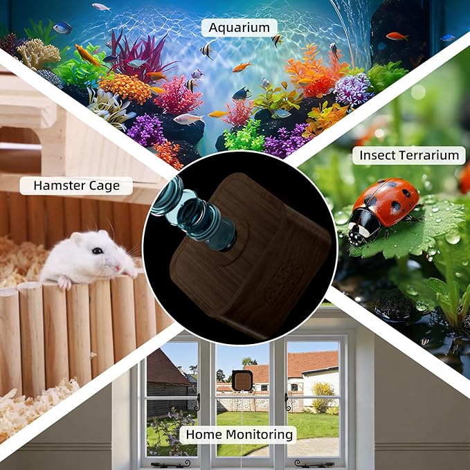 5MP Aquarium & Terrarium Camera, WiFi Pet Camera with Color Night Vision, Daily Time-Lapse Video, 120° Wide-Angle Anti-Glare Lens, AI Motion Alerts, Easy Magnetic Install for Fish, Reptiles, Insect