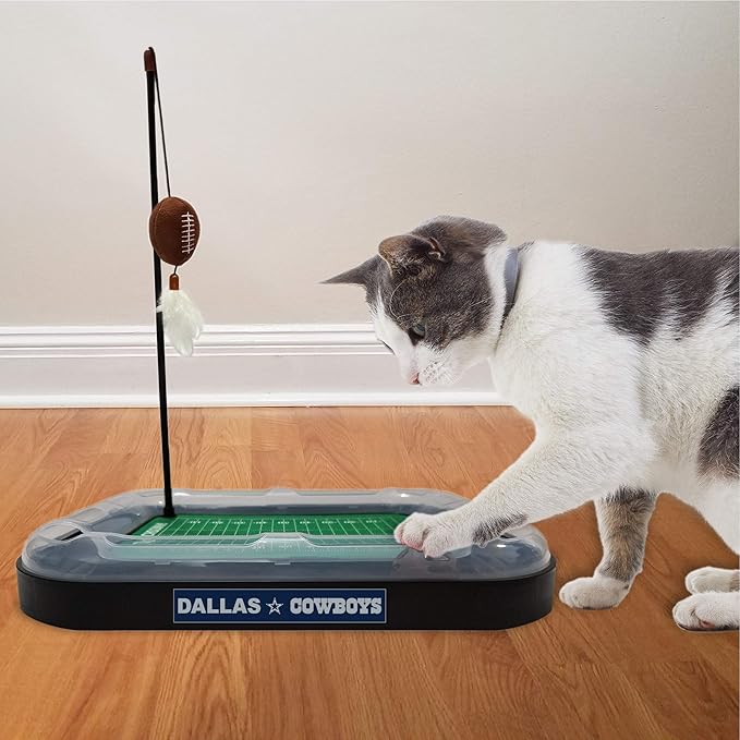 Pets First Dallas Cowboys Football Field Cat Scratcher Toy (Pack of 2)