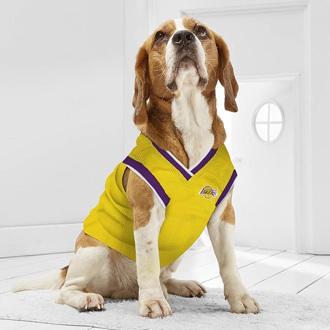 NBA LOS ANGELES LAKERS DOG Jersey, Medium - Tank Top Basketball Pet Jersey