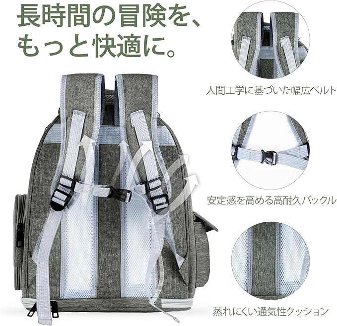 Cat Backpack Carrier with Large Space Bubble Window, Airline Approved Breathable Pet Carrier for Small Dogs Cats up to 15lbs, Foldable for Travel Hiking & Outdoor Use