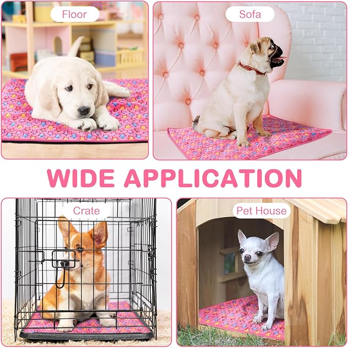 HunnmingRe 2 Pack Self Warming Cat Bed Self Heating Dog Pad Cat Warming Pad Thermal Pet Mat Washable Reflect Body Heat Removable Cover for Indoor Kittens Puppies Feral Pet(Little Star,20 x 28 Inch)
