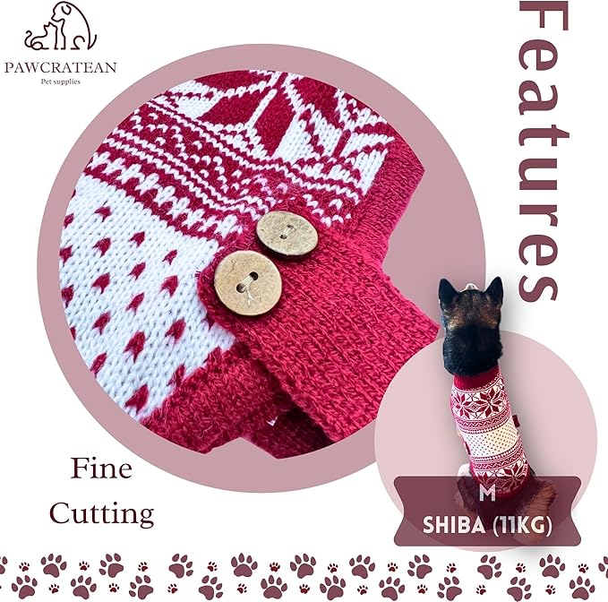 Cute Sweater for Dogs and Cats Soft Flannel Pet Outfit Warm and Cozy Animal Hoodie Small to Large Pet Clothes for Halloween Parties and Everyday Wear (X-Small, Red National Totem)