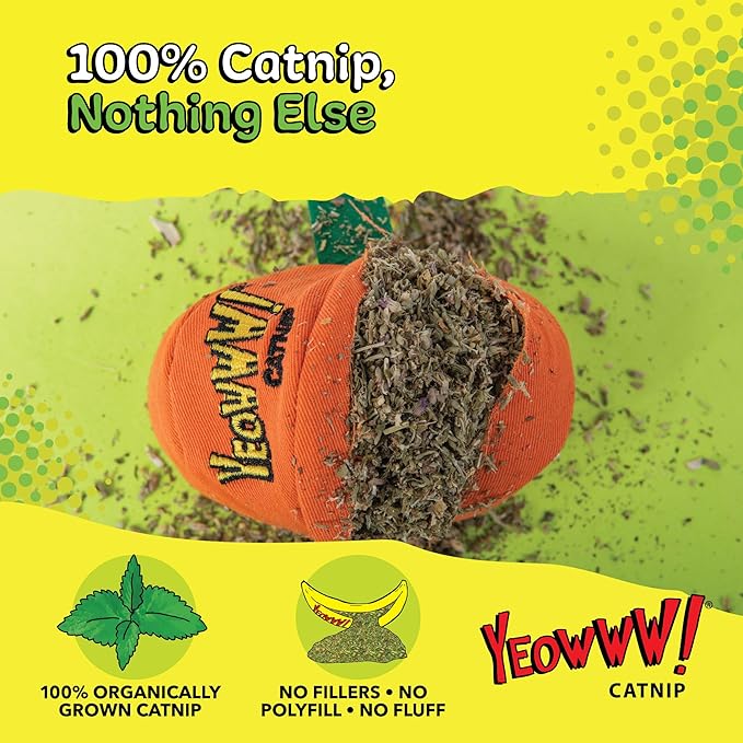 Yeowww Halloween Pumpkin Catnip Toy