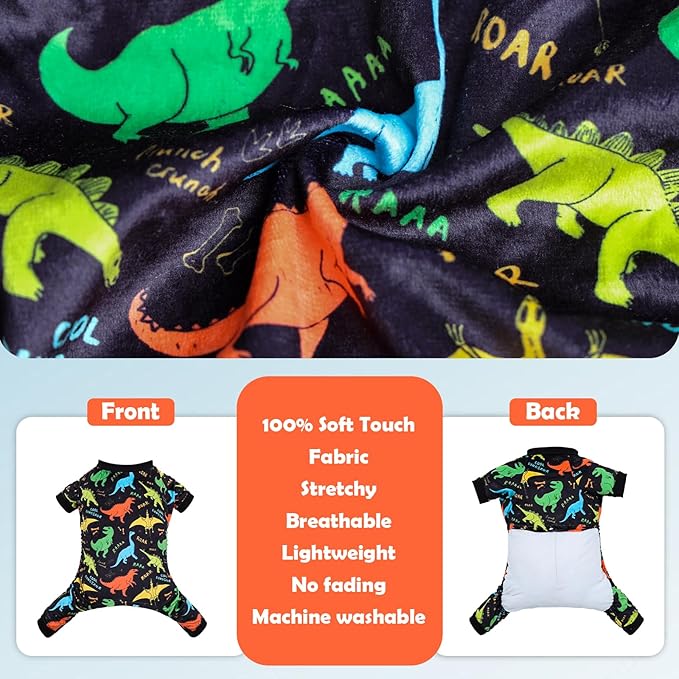 CuteBone Fleece Dog Pajamas Clothes Puppy Jammies Pet Apparel Cat Onesie for Chihuahua Yorkie Frenchies P316L