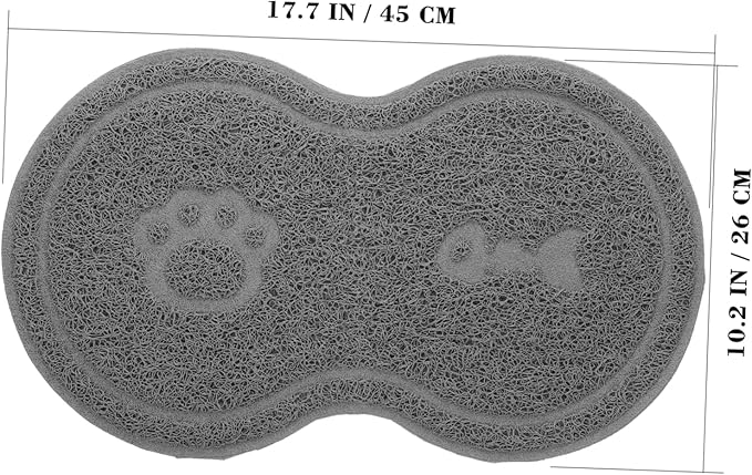 Pet Placemats for Food Water Cat Litter Mat Non Mat for Pets Grey Sturdy Easy to Maintain
