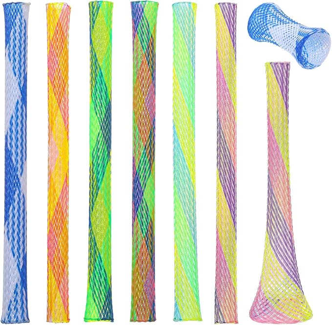 ElevateTech Cat Spring Toys Cat Tube Spring Toy Interactive Cat Toy for Indoor Cats Plastic Spring Coils Attract Cats to Swat Bite Hunt 3.66 × 1.85 × 0.12 inches Multicolor 60Pcs