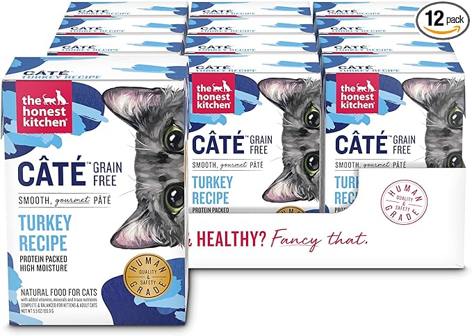 The Honest Kitchen Human Grade Câté™ Grain Free Turkey Pâté Wet Cat Food, 5.5 oz (Pack of 12)