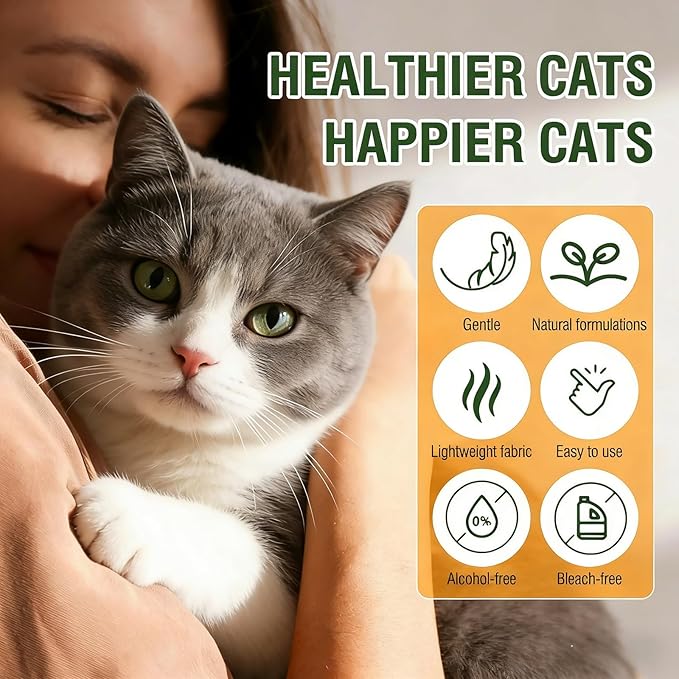 200 pcs Soft Pet Eye Wipes with Aloe Vera Extract, pH-Balanced Gentle Cleansing Wipes for Dogs & Cats, Multi-Use for Eyes,Paws,Ears,Chin Grooming, Suitable for Sensitive Skin