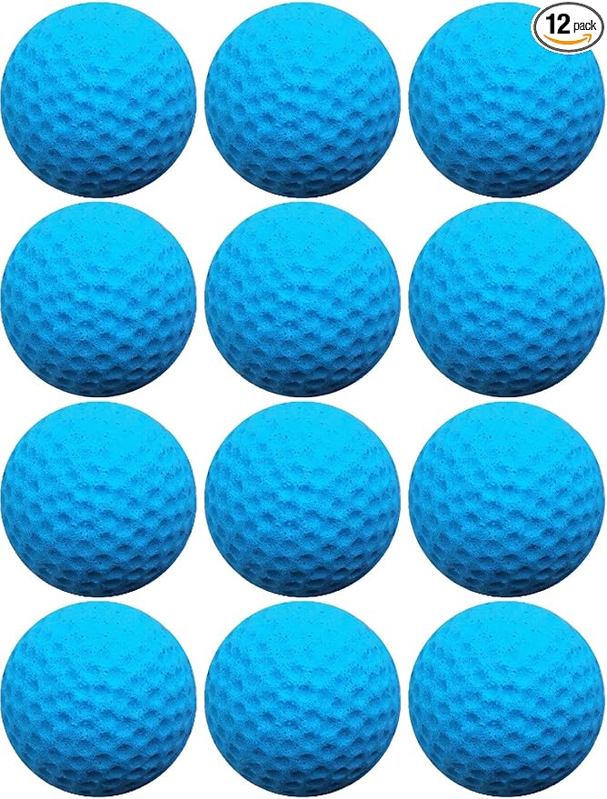 Cat Golf Balls for Indoor Kitten Toys - Interactive Sponge Foam Soccer Balls (Blue)