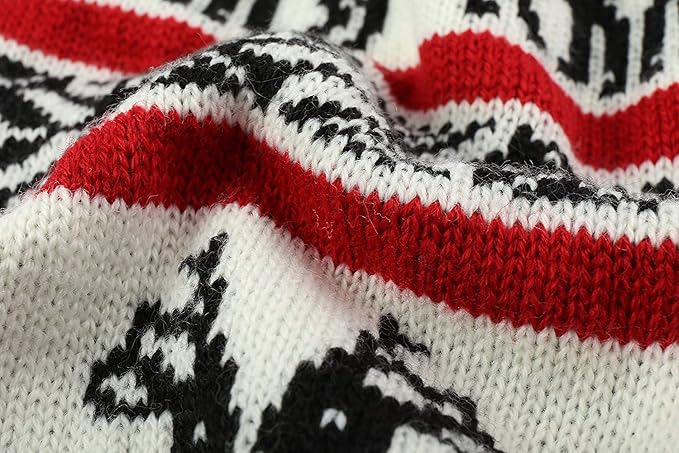 Lanyarco Ugly Dog Christmas Sweaters, Vintage Knit Xmas Reindeer Holiday Festive Pet Clothes Outfit, Christmas Dog Sweater for Large Dogs, X-Large (XL) Size Back Length 20"