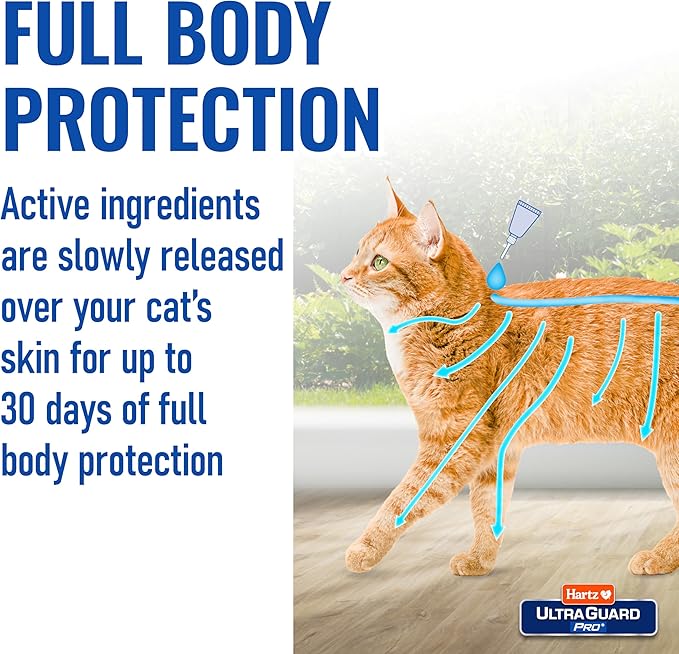 Hartz UltraGuard Pro Topical Flea & Tick Prevention for Cats & Kittens, Over 5 lbs 6 Monthly Treatments