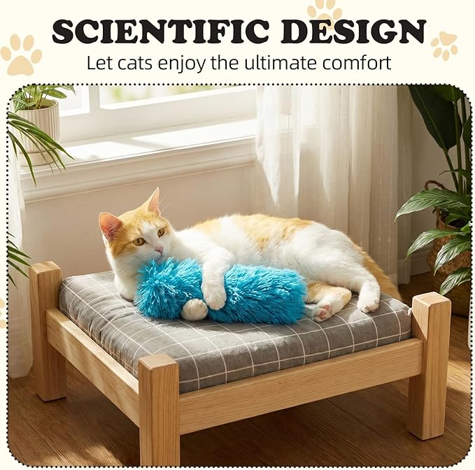 Leitee 12 Pcs Cat Toys Pillows Bulk with 1 Cat Paw Gift Storage Bags Set Interactive Kitty Toys Variety Furry Color Soft and Durable for Kitty Exercise Valentine's Day Plush Gifts