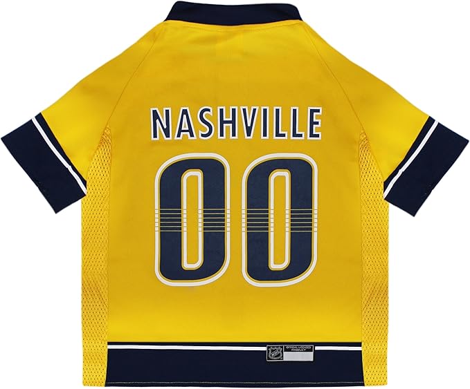 Pets First NHL Pet Jersey - Nashville Predators Dog Jersey, XX-Large. A Premium Big Jersey for Dogs & Cats to Look just Like the Real Hockey Player