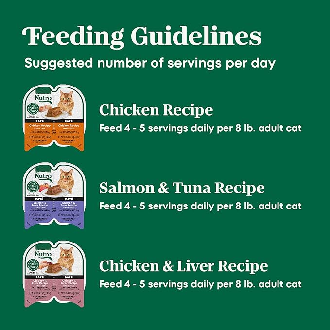 Nutro Natural Choice Wet Cat Food Pate, Adult Cat Food Wet Variety Pack, 2.64 oz. Twin-Pack Trays (24 Pack)