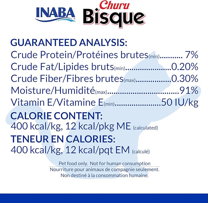 INABA Churu Bisque Indoor Care for Hairball Control for Cats, Creamy Lickable Purée Side Dish with Vitamin E, 1.05 Ounce Pouch, 15 Pouch, Chicken Recipe
