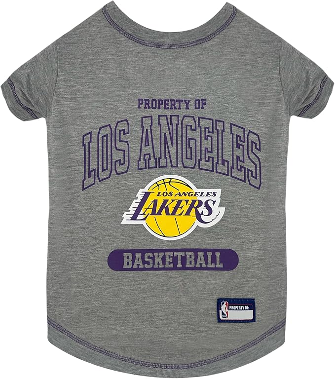 Pets First NBA Licensed Hoodies & T-shirt for Dogs & Cats, Los Angeles Lakers, Medium