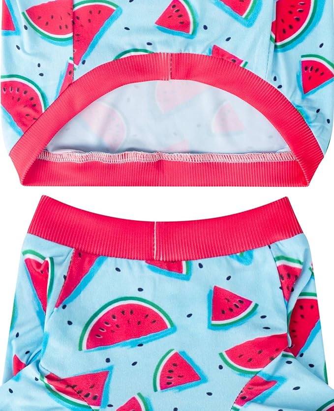 Dog Blue T Shirts Watermelon Pattern Printed Pet Shirt Softable Pajamas for Small Dogs (XL,Watermelon)