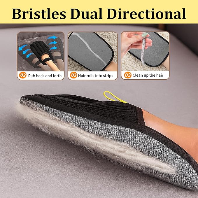 2 Pack Pet Hair Remover For Laundry, Magic Brush Pet Hair, Five-Finger Design For Laundry, Furniture, And Car Seats, Reusable Pet Hair Removal Glove For Cats And Dogs