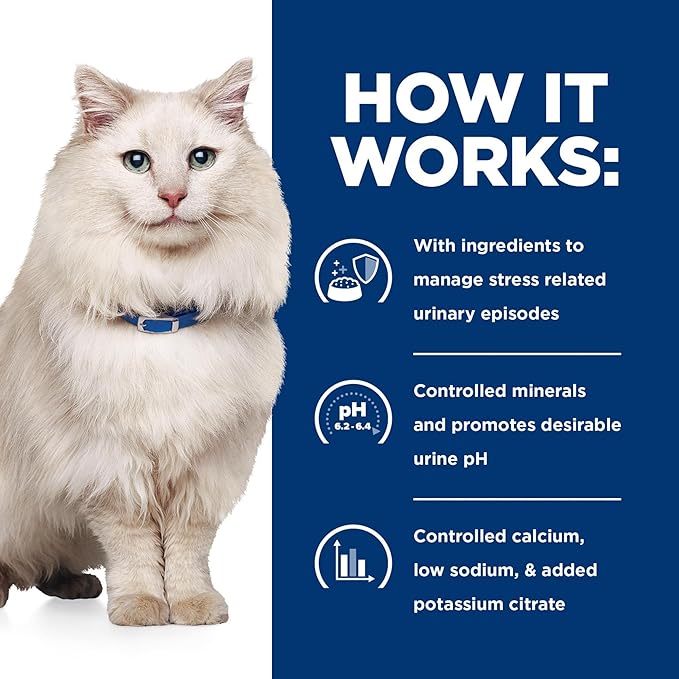 Hill's Prescription Diet c/d Multicare Stress Urinary Care Wet Cat Food, Chicken & Vegetable Stew, 2.9 oz. Cans, 24-Pack