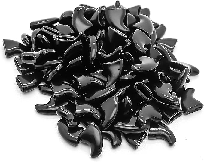 YMCCOOL 100pcs Cat Nail Caps Black Cat paw Covers Kitten Nail Caps Pet Tips with Adhesives and Applicators Extra Small