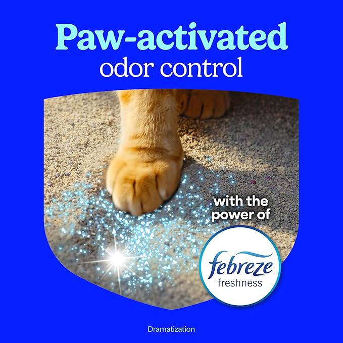 Fresh Step Extreme Multi Cat Clumping Litter with Febreze Freshness, Low Dust, Odor Control with Ammonia Block Tech, Compatible in Automatic Litter Boxes, 14 lb. Box