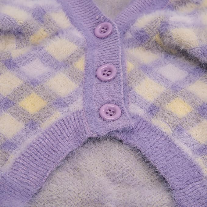 Dog Sweater, Sweaters for Small Dogs, Warm Soft Pet Clothes for Puppy, Medium Large Cat, Dogs Girl or Boy, Dog Shirt for Winter Christmas (Purple, Large)