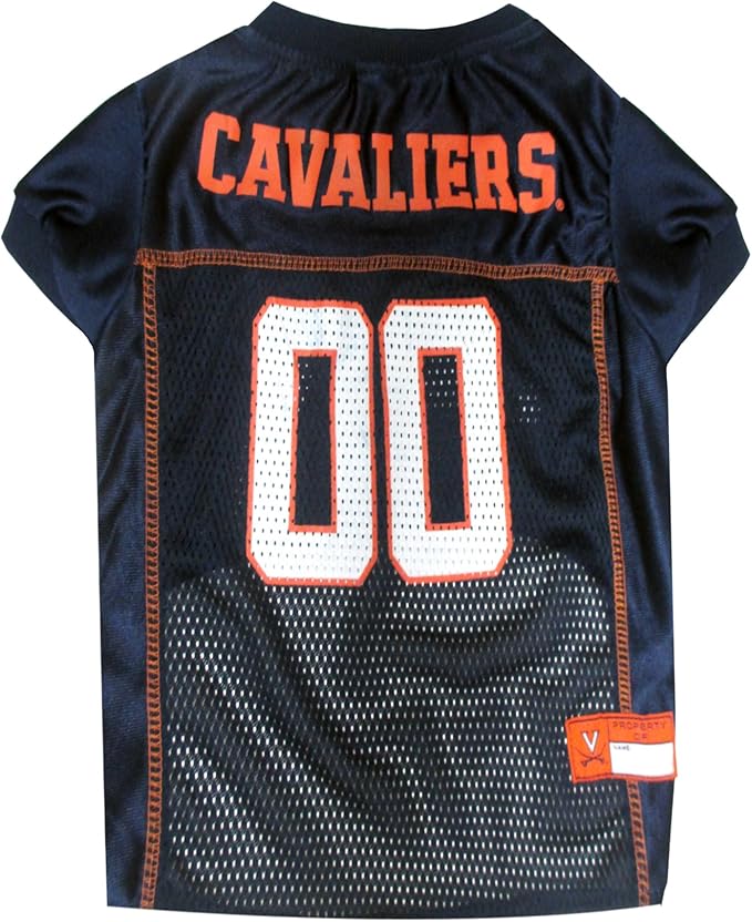 Pets First NCAA College Virginia Cavaliers Mesh Jersey for DOGS & CATS, XX-Large. Licensed Dog Jersey with your Favorite Football/Basketball College Team