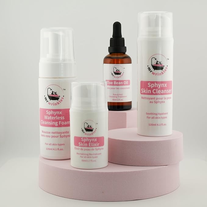 Ultimate Hairless Cat Skincare Kit, All-in-One Set, for Skin & Paws, 100% Natural Cat-Safe Ingredients