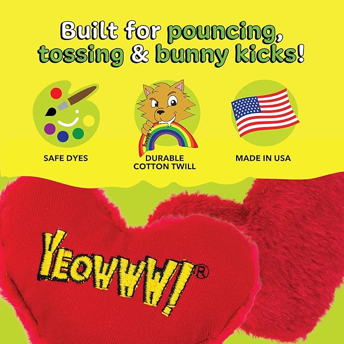 Yeowww Hearrrt Attack Catnip Toy